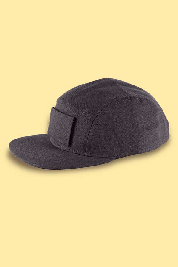 Camper cap with patch